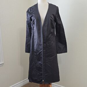 Elegant Black Silk Robe 6